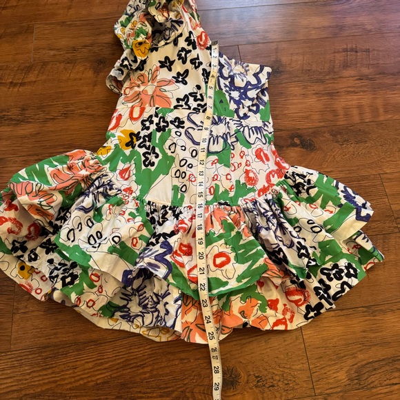 CeliaB One Shoulder Dress Floral Size Medium Semi Formal White Sorority Rush - Picture 9 of 13